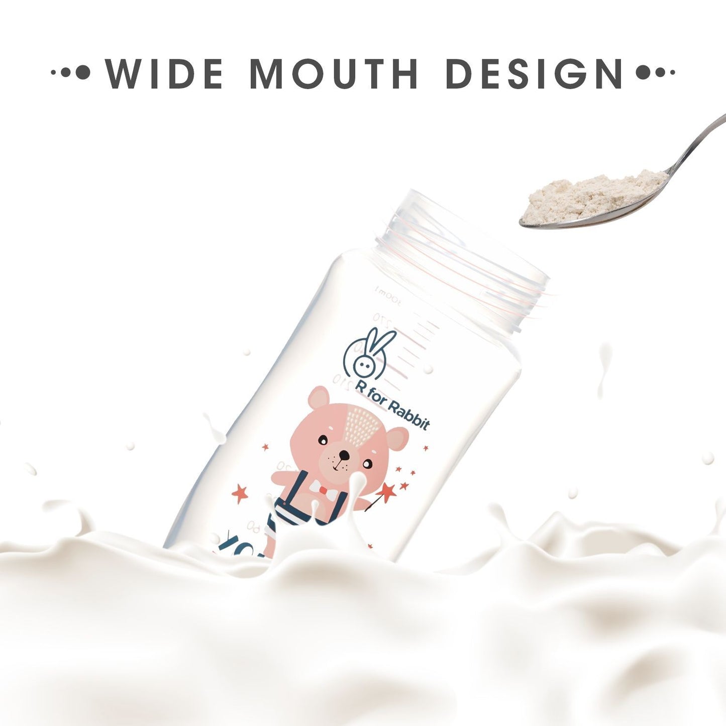 R for Rabbit Premium Baloo Baby Straw Sipper Bottle 300 ML Pink