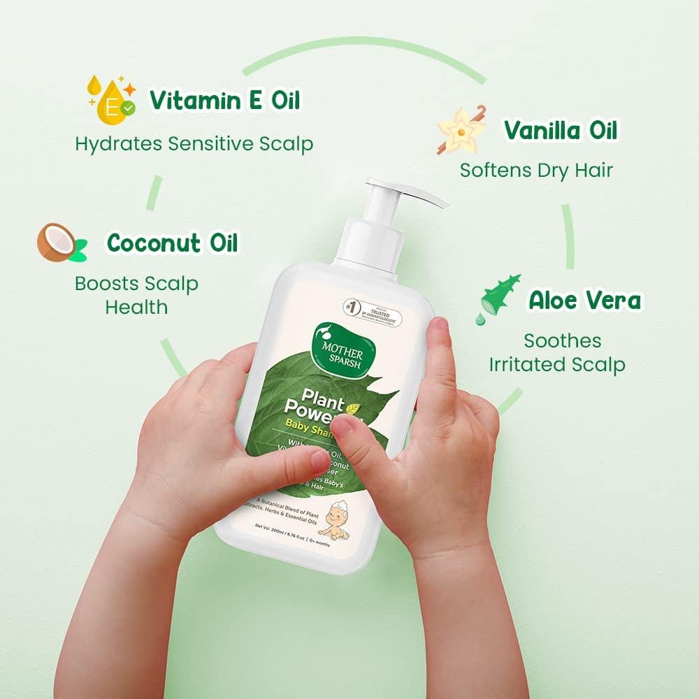 Mother Sparsh Plant Powered Natural Baby Shampoo 200ml