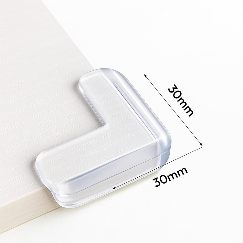 StarAndDaisy Baby Proofing Corner/Edge Guards Pack of 12 | L Shape Silicone Edge Protector for Table Corners & Furniture Sharp Edges