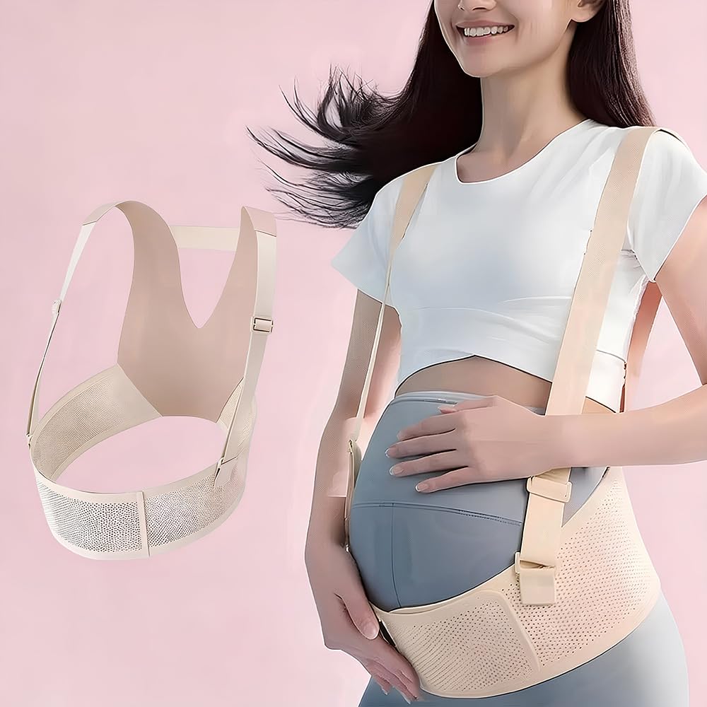 StarAndDaisy Pregnancy/Belly Support belt/band, Abdominal Belt For Women, Maternity Belt for Waist, Pelvis & Tummy Support, Adjustable & breathable fabric -Beige