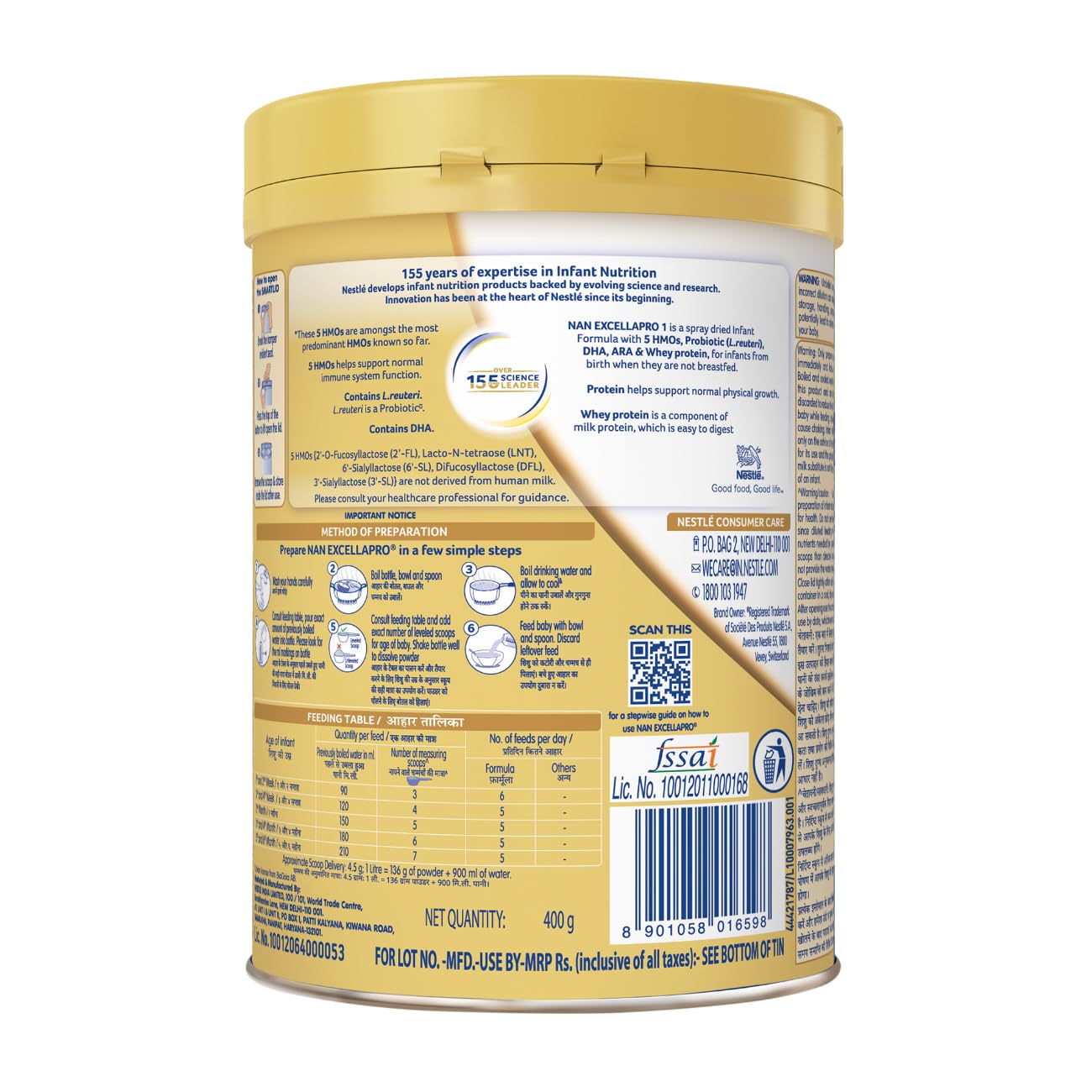 Nestle Nan Excella Pro 1 Powder (400 gram)