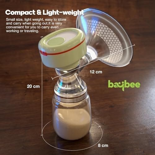 Baybee Mivac Electric Breast Pump For Mothers | Automatic Breast Pump Electrical With LED Display & 9 Adjustable Level Suction | Electric Breast Milk Pump with 4 Modes & Massage