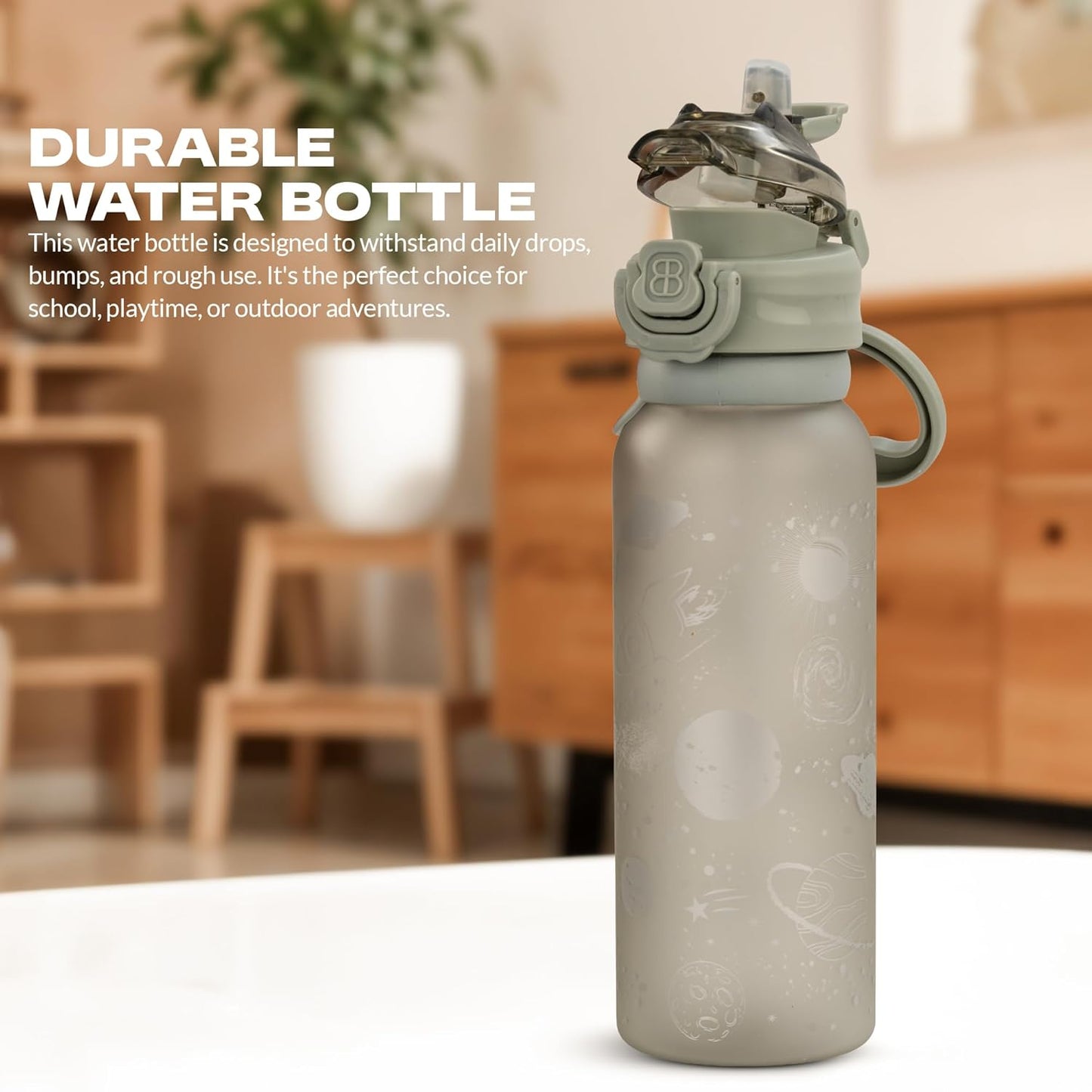 Baybee 2 in 1 Baby Sipper Bottle for Kids, Anti-Spill Sippy Water Bottle- BPA Free |Sippy Baby Bottle Sippers 900ml | Sipper Water Bottle for Kids, Babies Infants & Toddlers 6 Months to 9 Years (Grey)