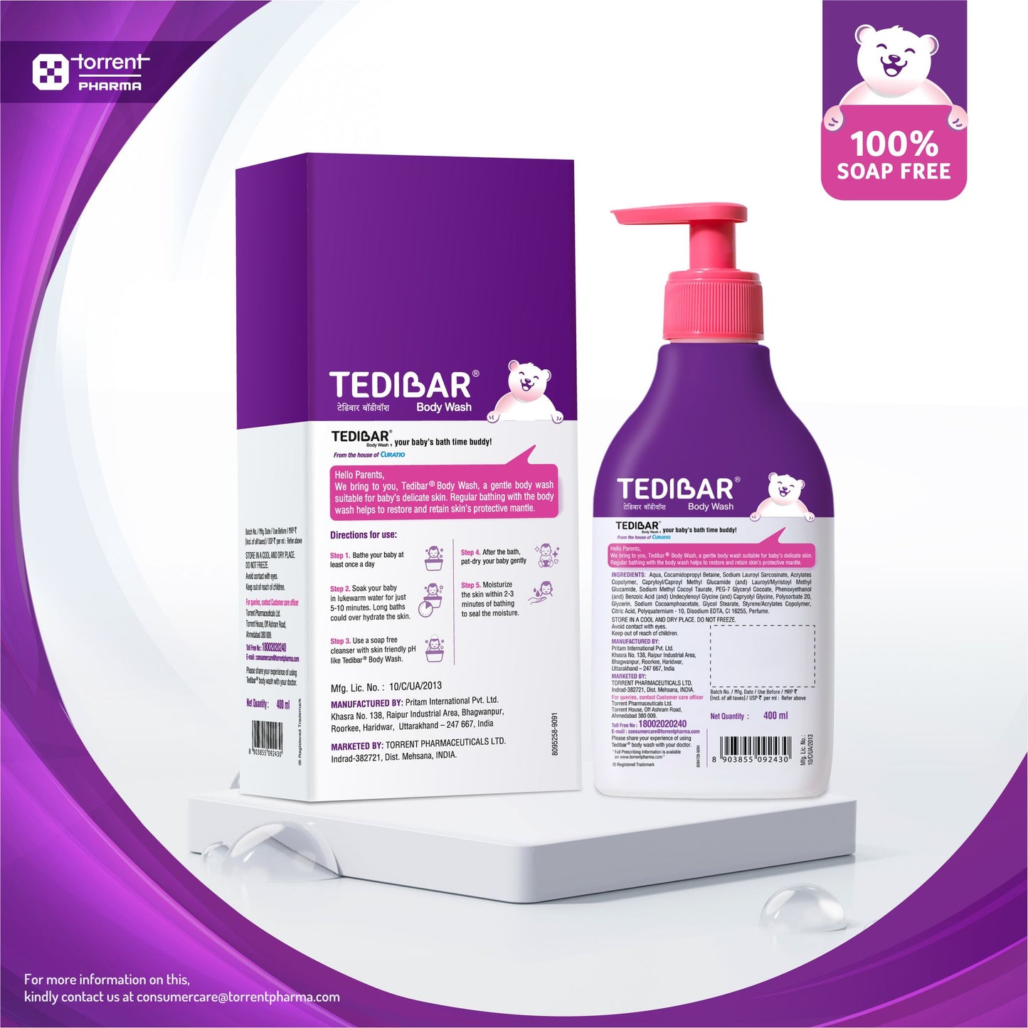 TEDIBAR BODY WASH 400 ML