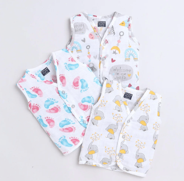 Polka TotsS/L Vest (Jabla) - PTSV-10066 - MULTICOLOR - 1-3 M