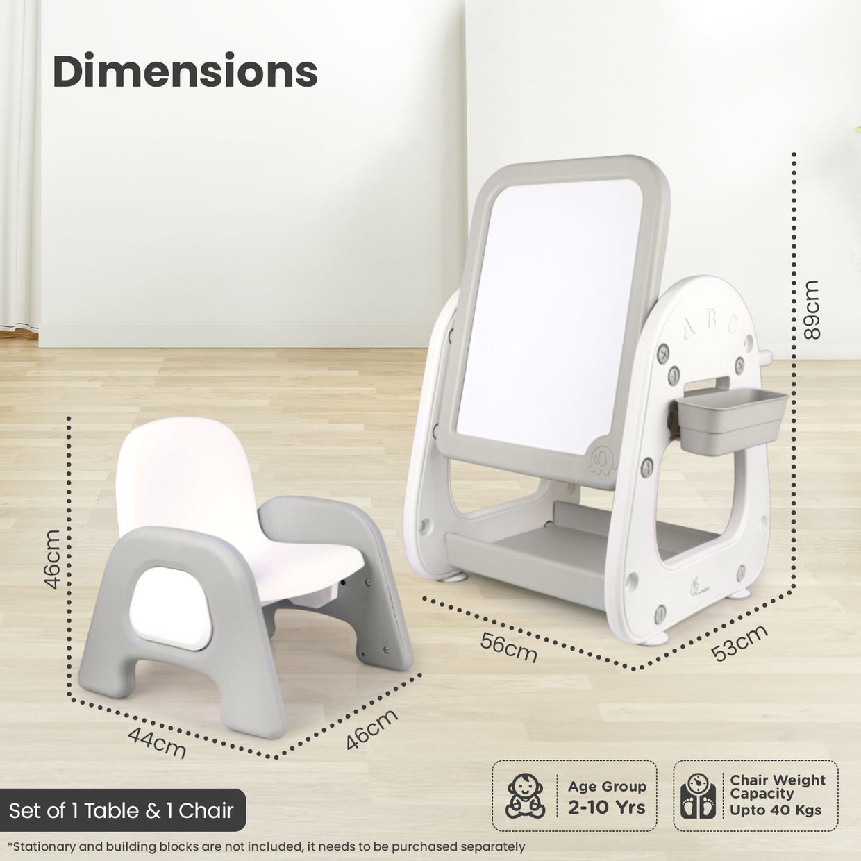 R for Rabbit Little Genius Picasso – Multifunctional Kids Study Table Chair Set