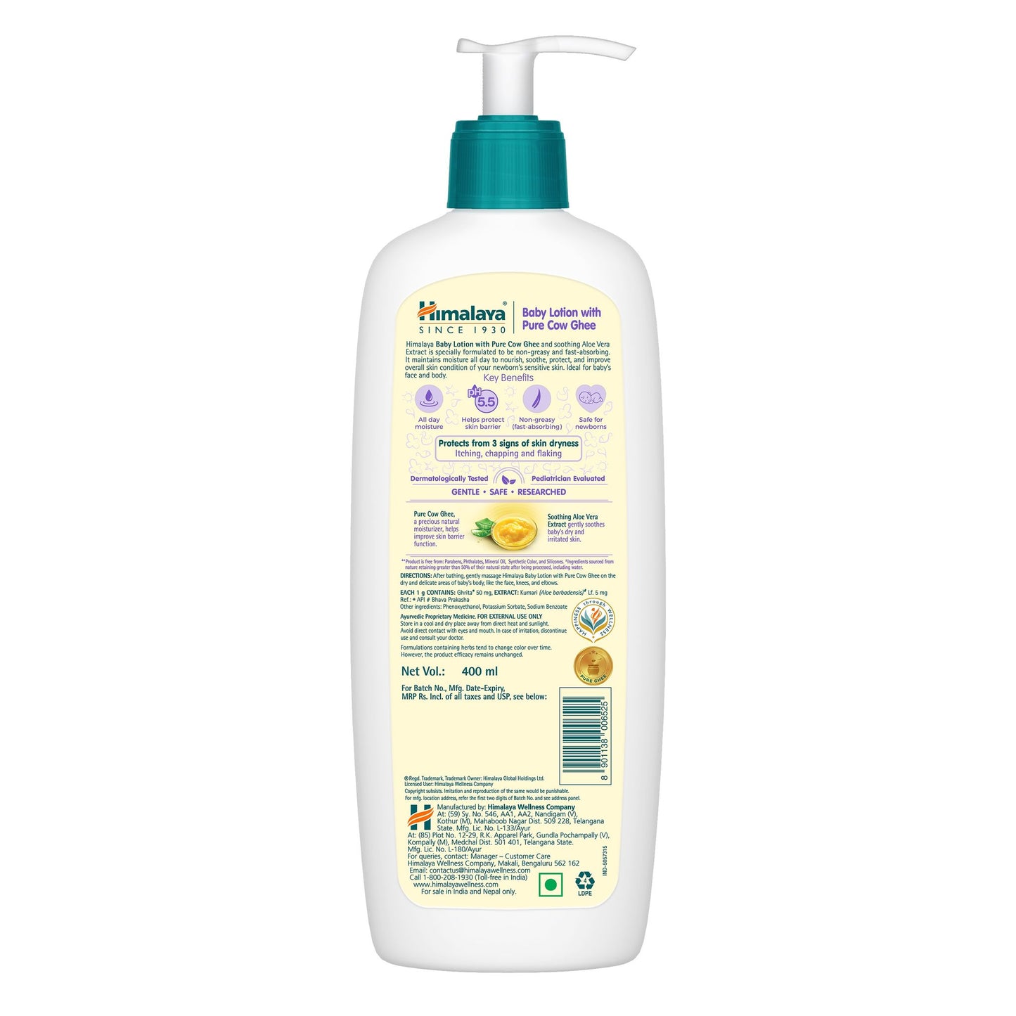 Himalaya Baby Lotion with pure cow ghee (400 ml)
