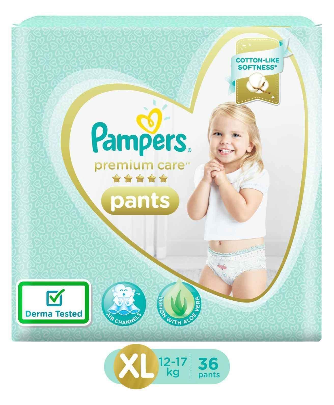 Pampers Premium Care Pants Diapers, XL, 36 Count