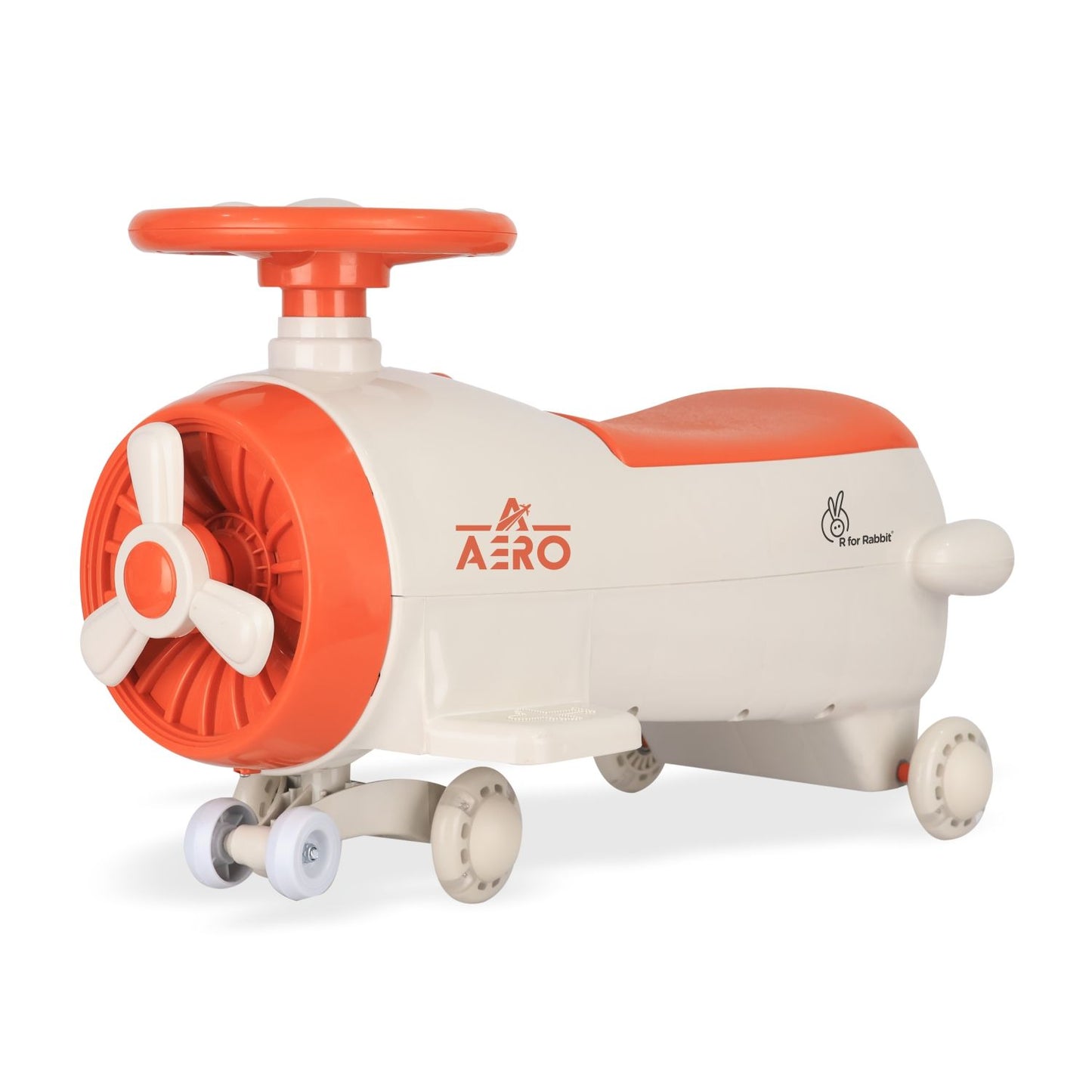 R for Rabbit Iya Iya Aero Swing Car For Kids (Cream Orange)