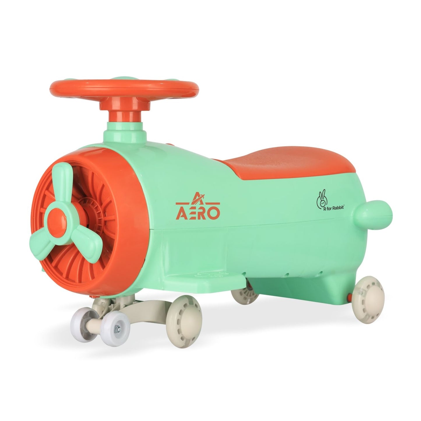 R for Rabbit Iya Iya Aero Swing Car For Kids (Green Orange)
