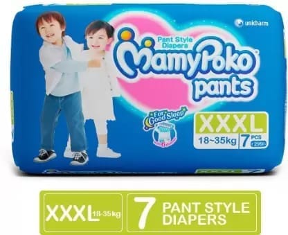MamyPoko Pants Extra Absorb Diapers - XXXL (7 Pieces)
