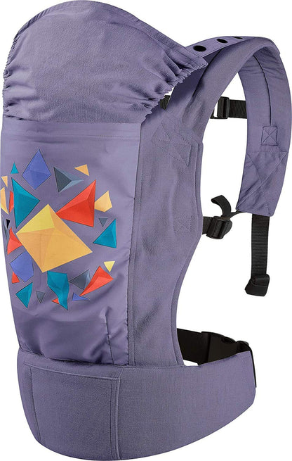 R for Rabbit Hug Me Elite Front & Back Carrier Position, Soft Linen Fabric, Wide Strap With Cap & Mobile Pocket Dark Grey