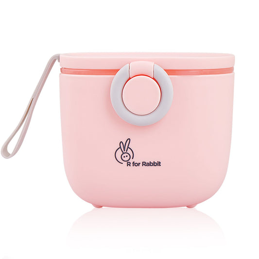 R for Rabbit First Feed Box With Scoop, BPA Free, Leak Proof Pink