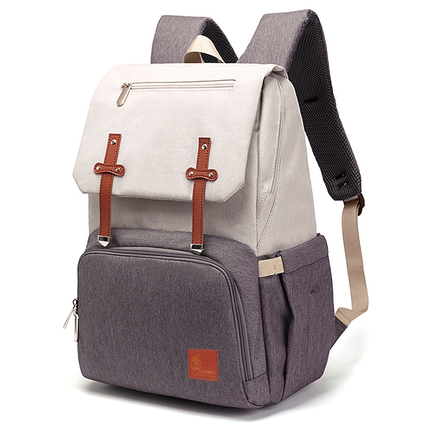 R for Rabbit Caramello Smart Diaper Bags For Mother With High-Quality Water-Resistant Material Beige Brown