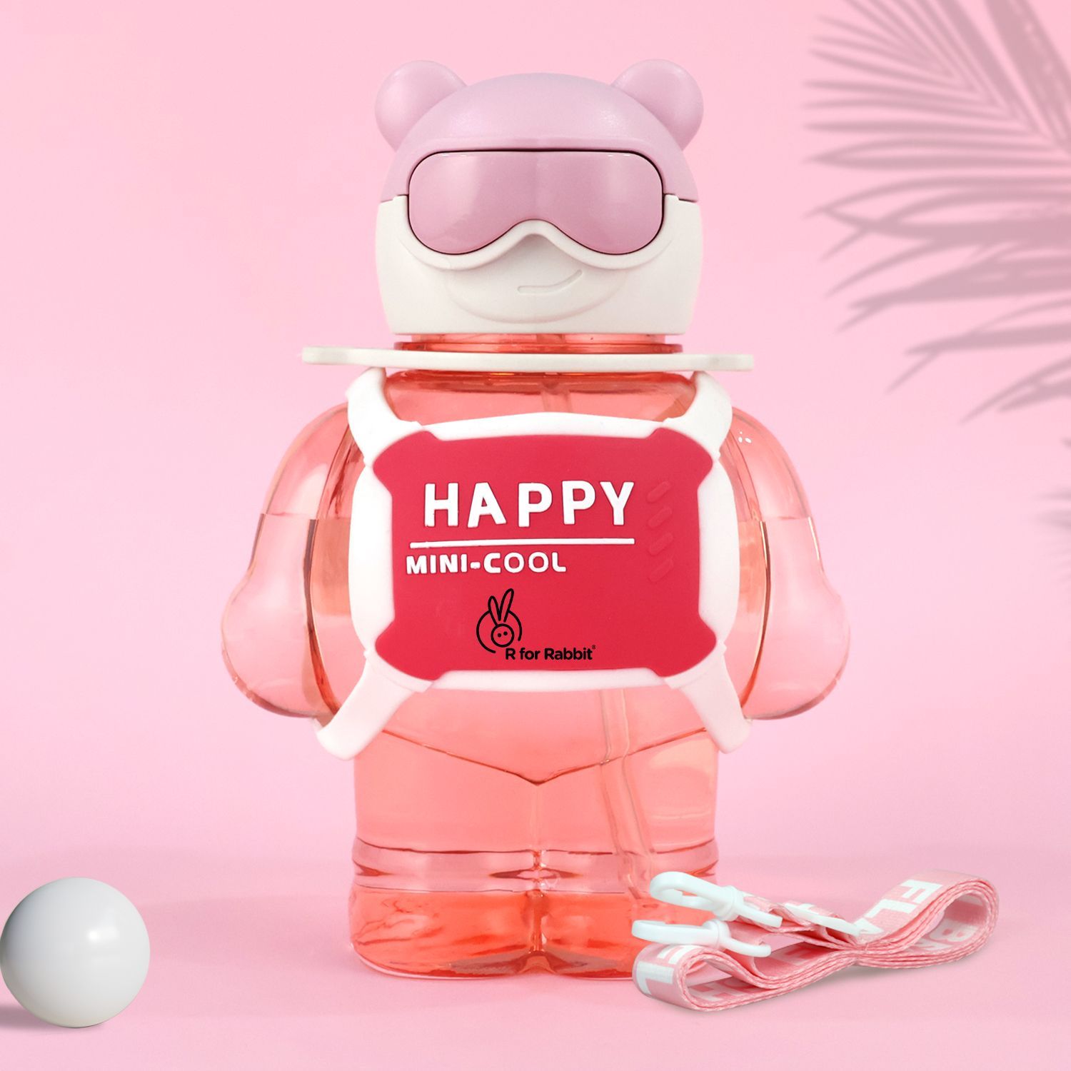 R for Rabbit Tritan Astro Baby Straw Sipper Bottle Pink