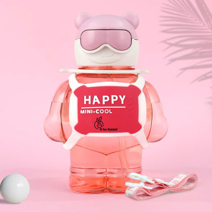 R for Rabbit Tritan Astro Baby Straw Sipper Bottle Pink