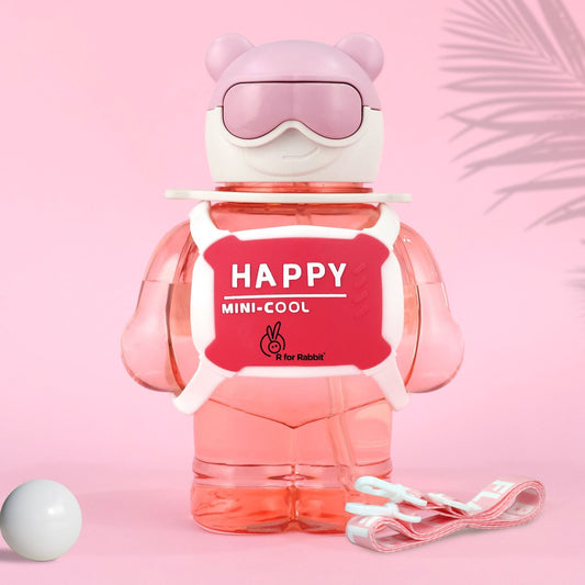 R for Rabbit Tritan Astro Baby Straw Sipper Bottle Pink