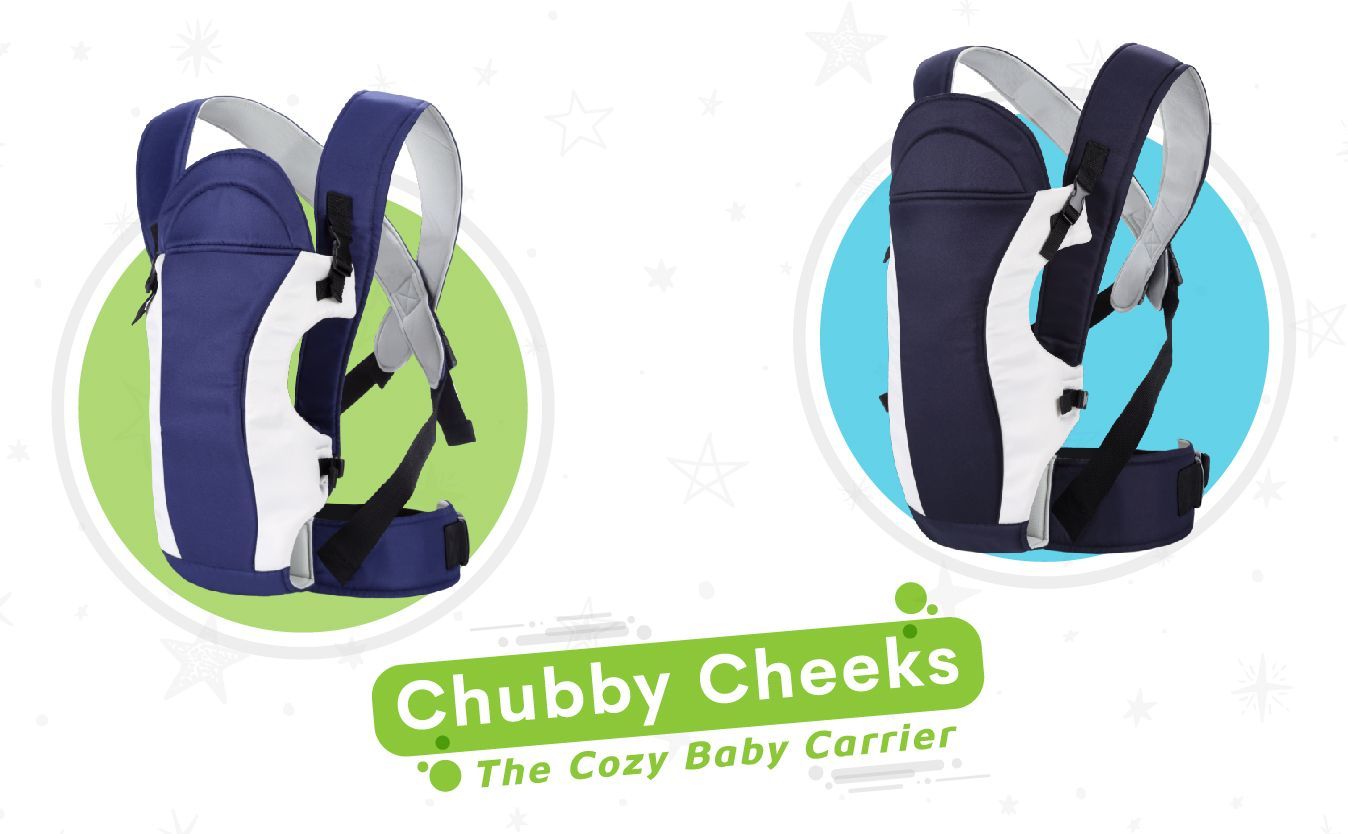 R for Rabbit Chubby Cheeks Suitable For 6-12 Month Babies (0-15 Kgs), Carry In 3 Ways Midnight Black