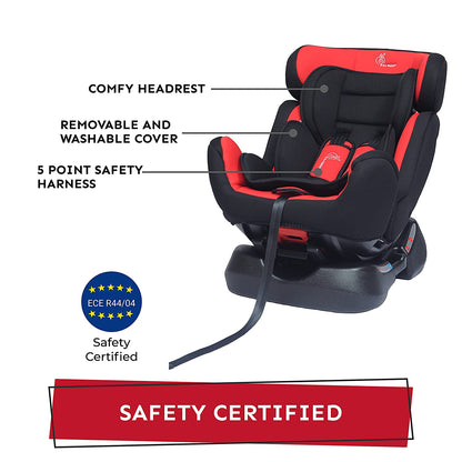 R for Rabbit Jack N Jill Grand Baby Car Seat For 0 To 7 Years Red