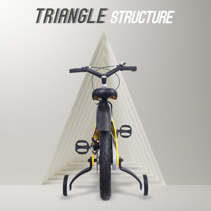 R for Rabbit Tiny Toes Jazz 14T Bicycle - Adjustable Structure, Seat & Handlebar, 90% Installed Yellow