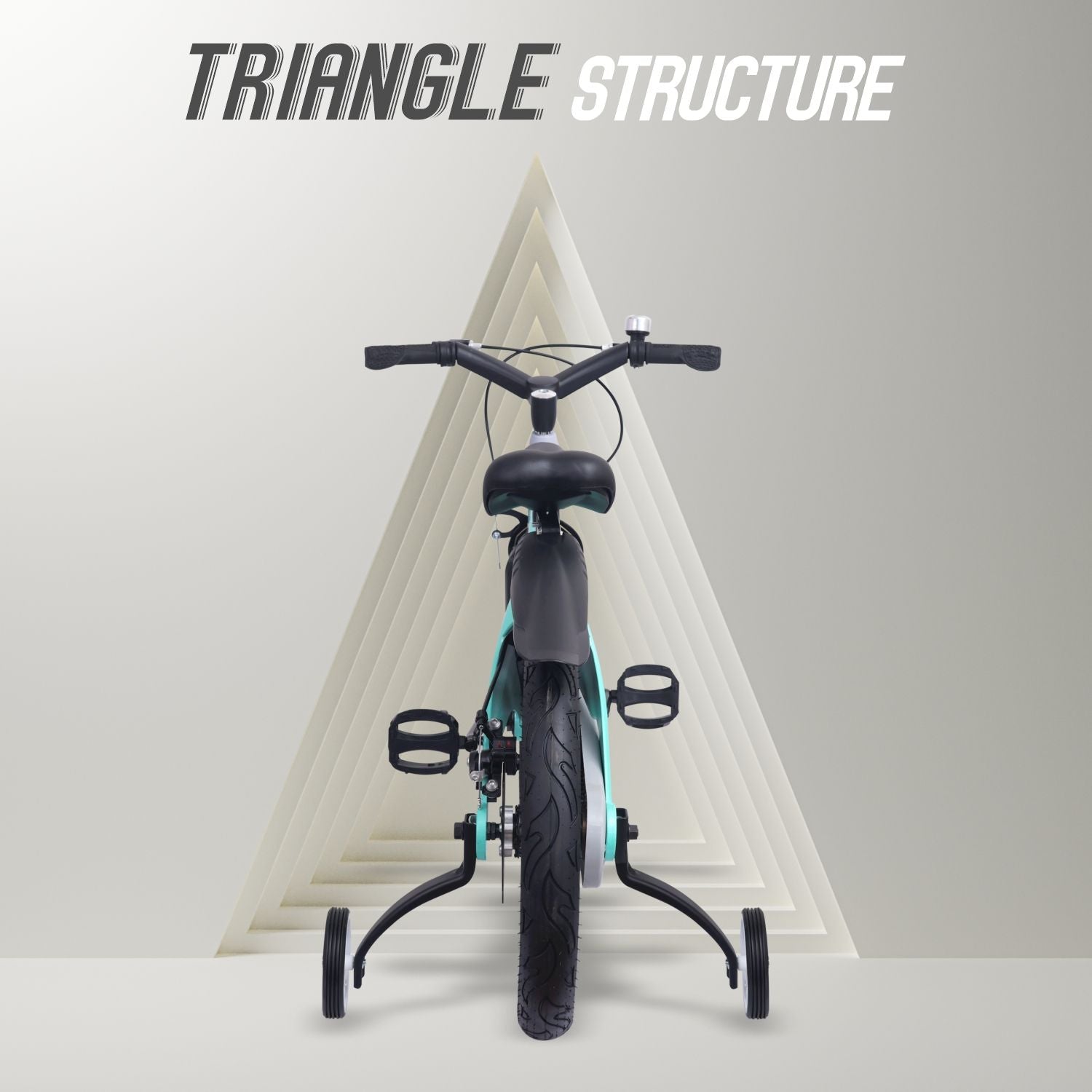 R for Rabbit Tiny Toes Jazz 14T Bicycle - Adjustable Structure, Seat & Handlebar, 90% Installed Lake Blue