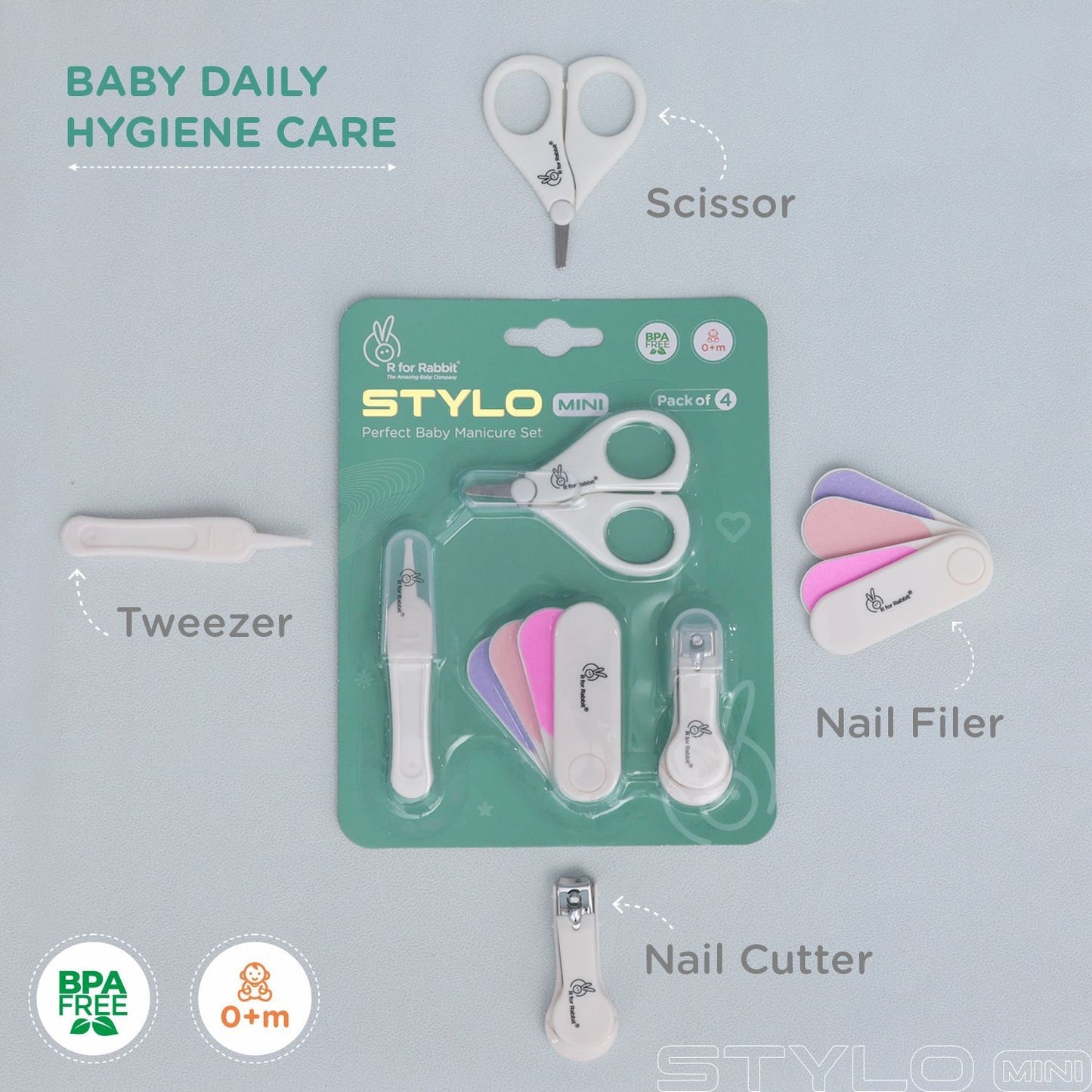 R for Rabbit Stylo Mini Baby Manicure Set