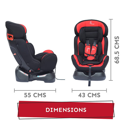 R for Rabbit Jack N Jill Grand Baby Car Seat For 0 To 7 Years Red