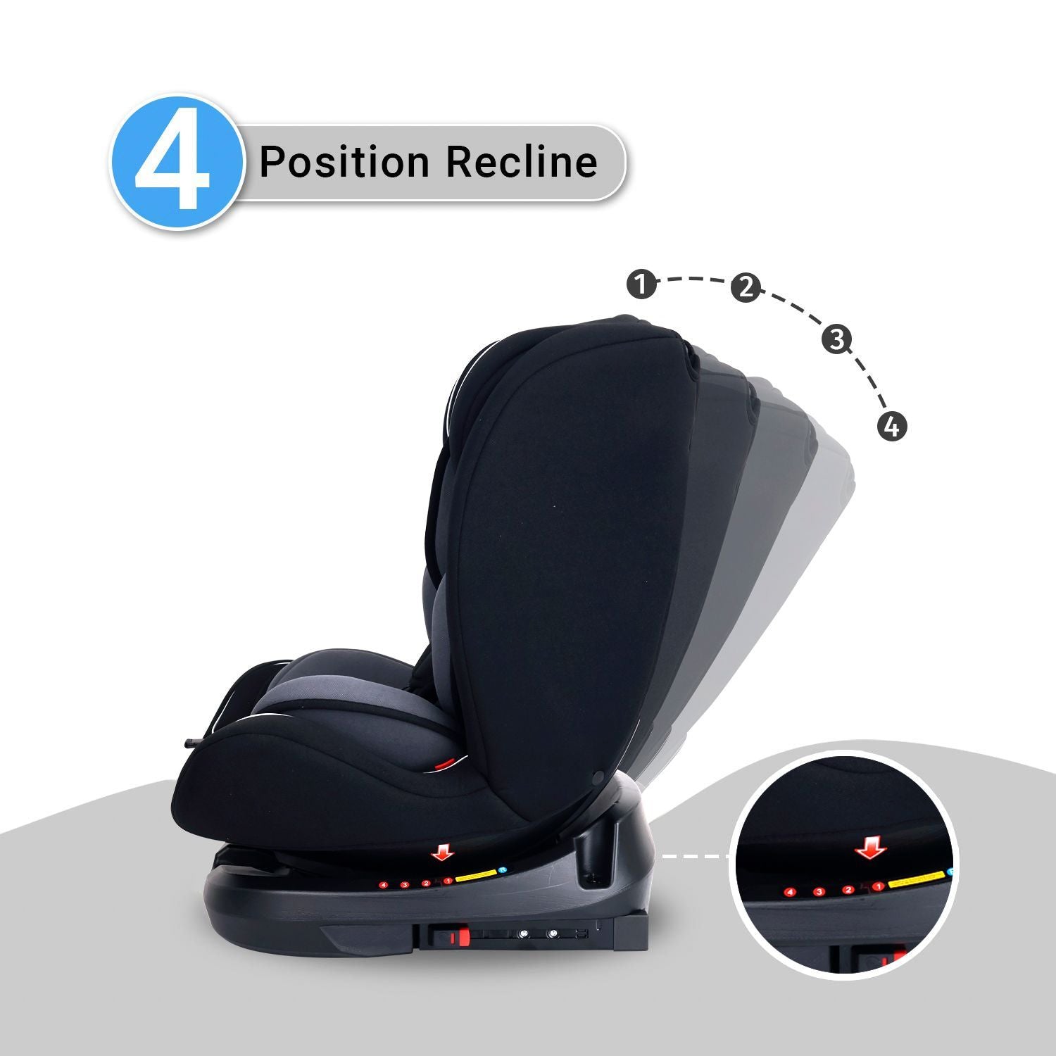 R for Rabbit Jack N Jill Grand ISOFIX Car Seat For Kids 0 To 12 Years Black Grey