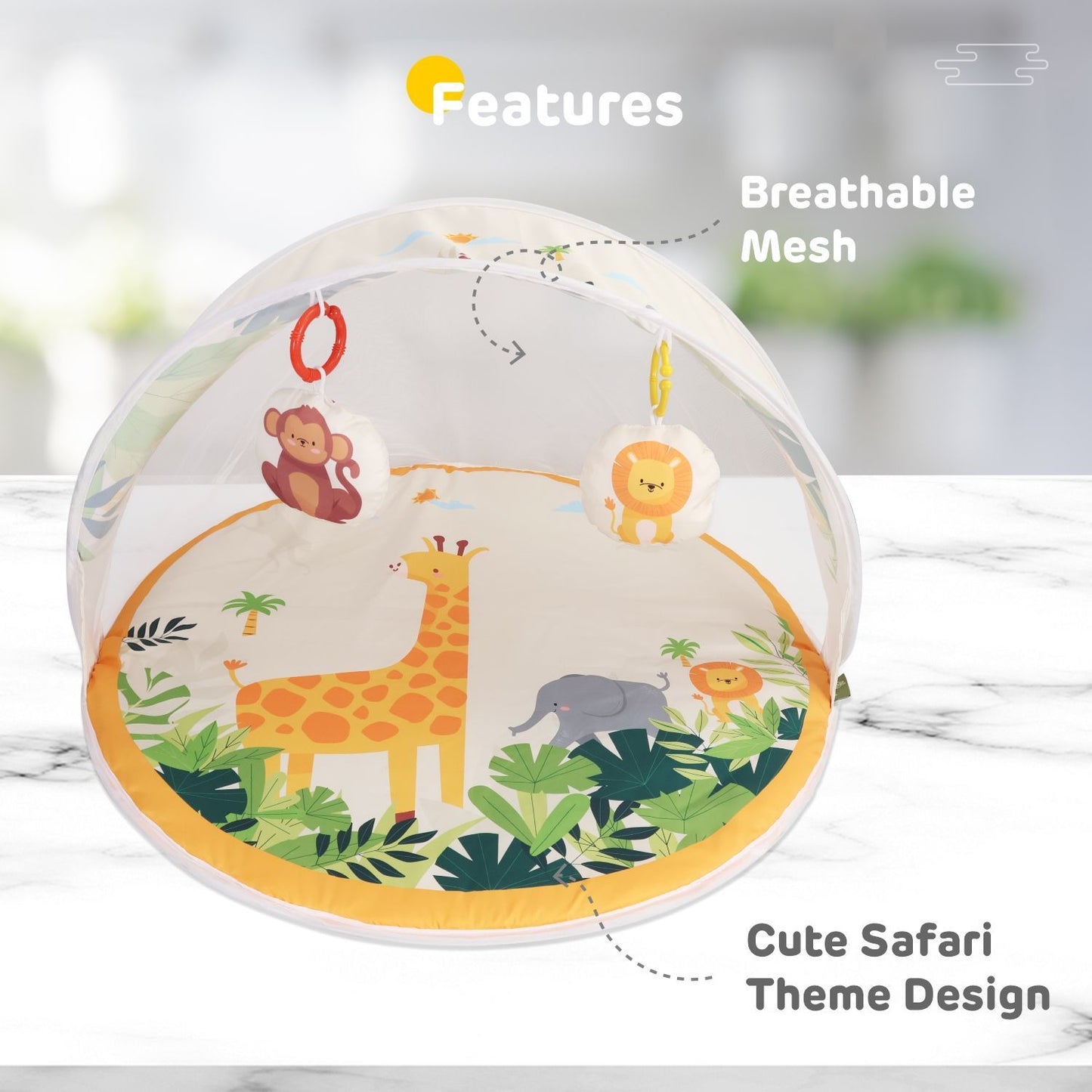 R for Rabbit First Play Safari Play Gym For Kids Orange