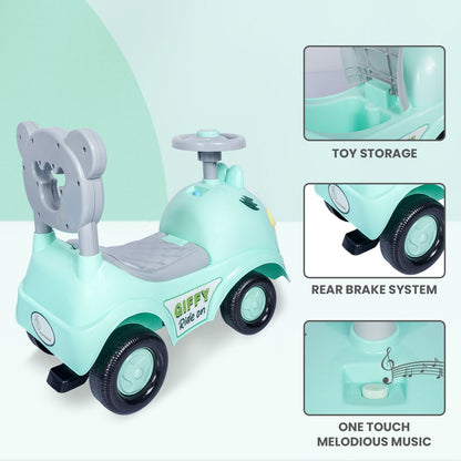 R for Rabbit Giffy Ride On Car For Kids Green