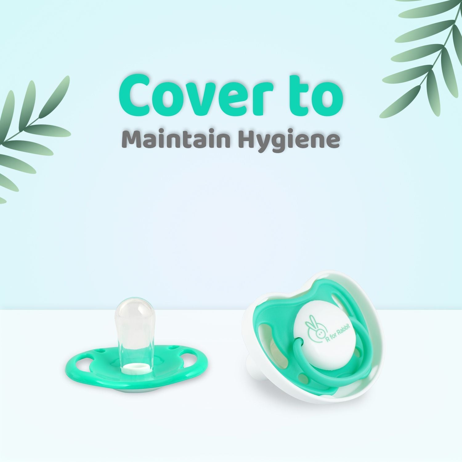 R for Rabbit Apple Pacifier Ultra Soft Silicone Nipple (L) Green