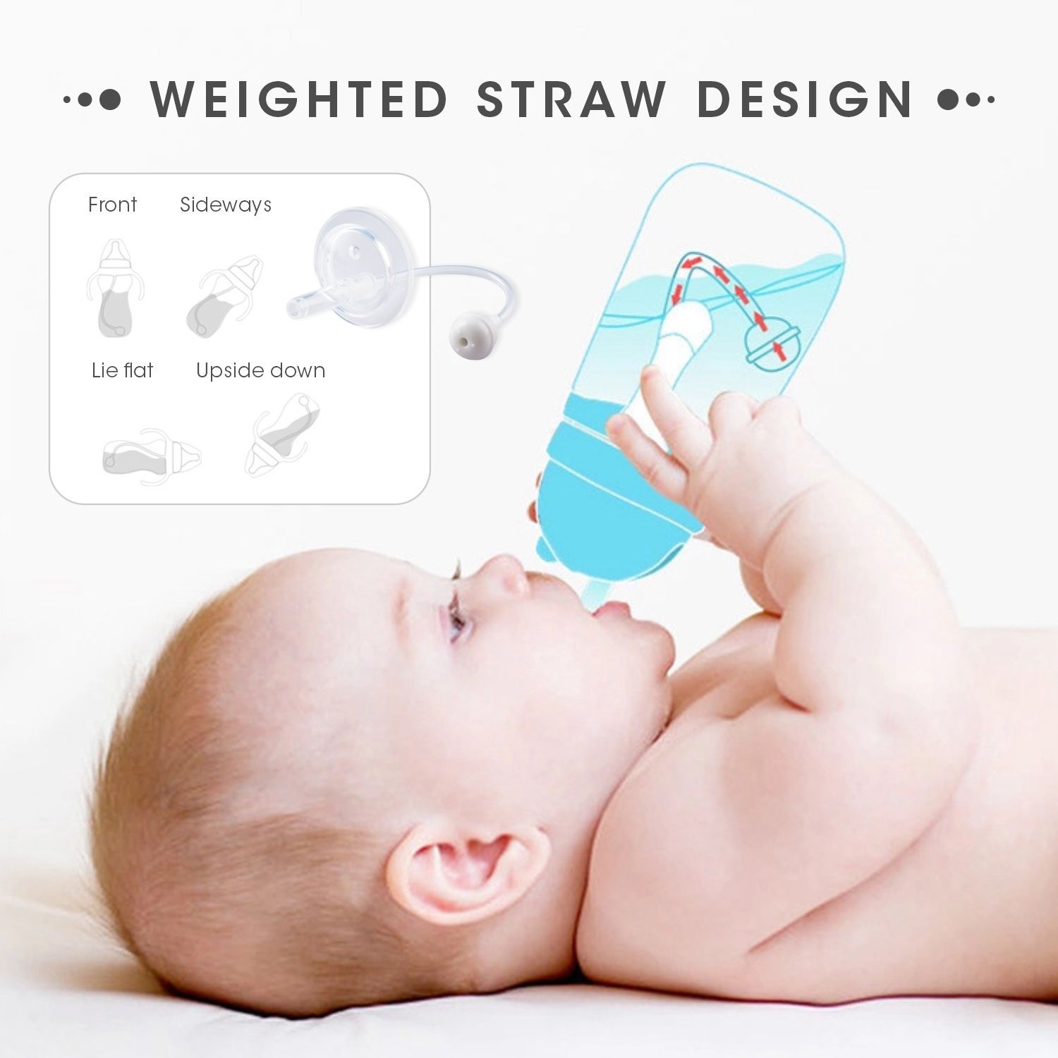 R for Rabbit Premium Baloo Baby Straw Sipper Bottle 300 ML Blue