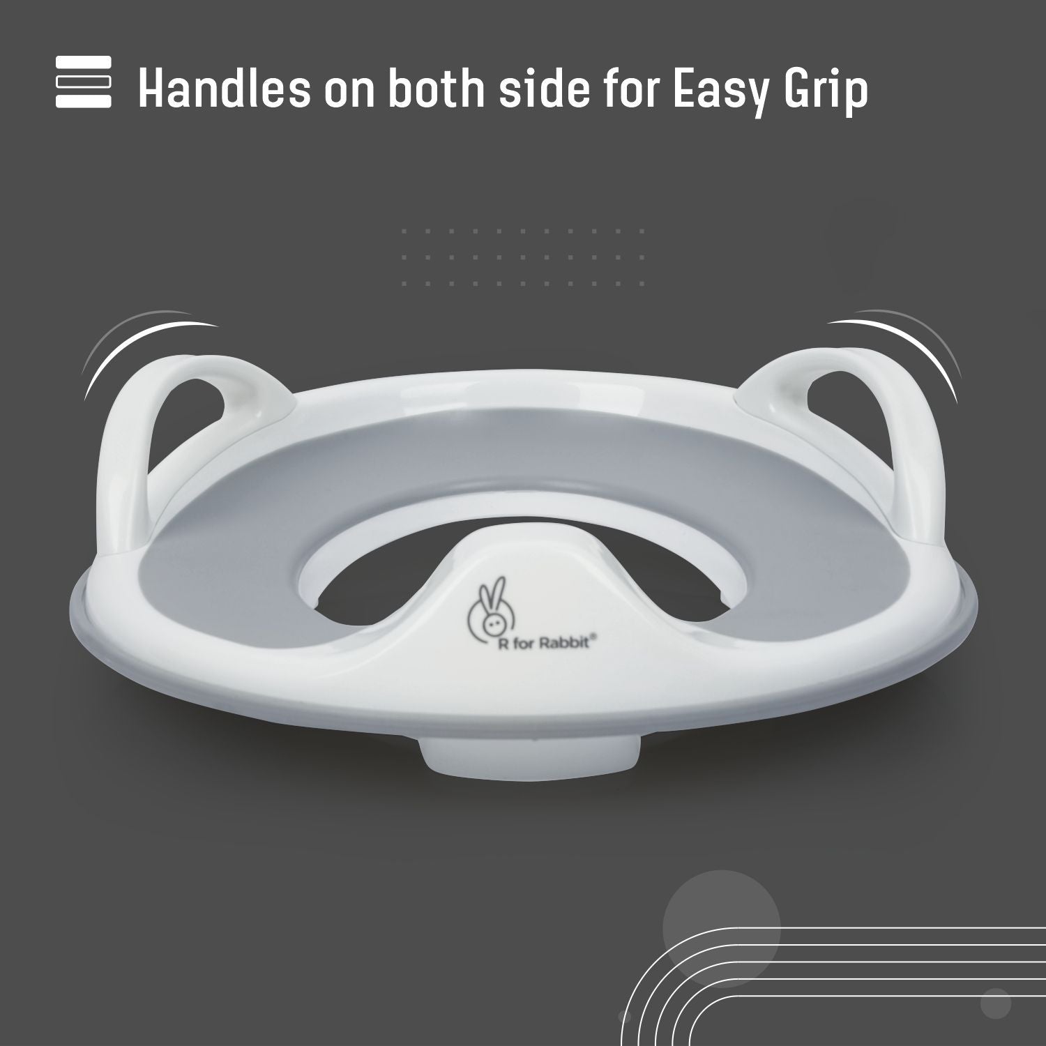 R for Rabbit Minimo Toilet Seats Happy And Comfy Potty Training Seat For Baby Grey