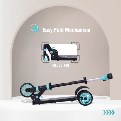 R for Rabbit Road Runner Drift Scooter - Metal Body, 3 Level Height Adjustment, Anti Slip Deck Lake Blue