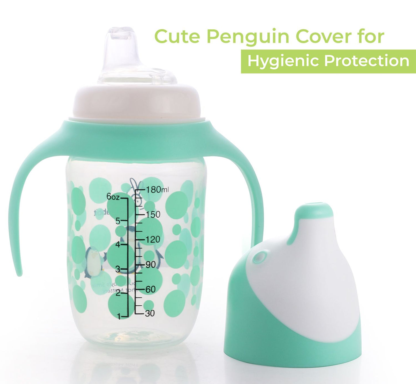 R for Rabbit Penguin Spout Cup Green