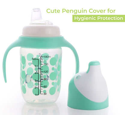 R for Rabbit Penguin Spout Cup Green