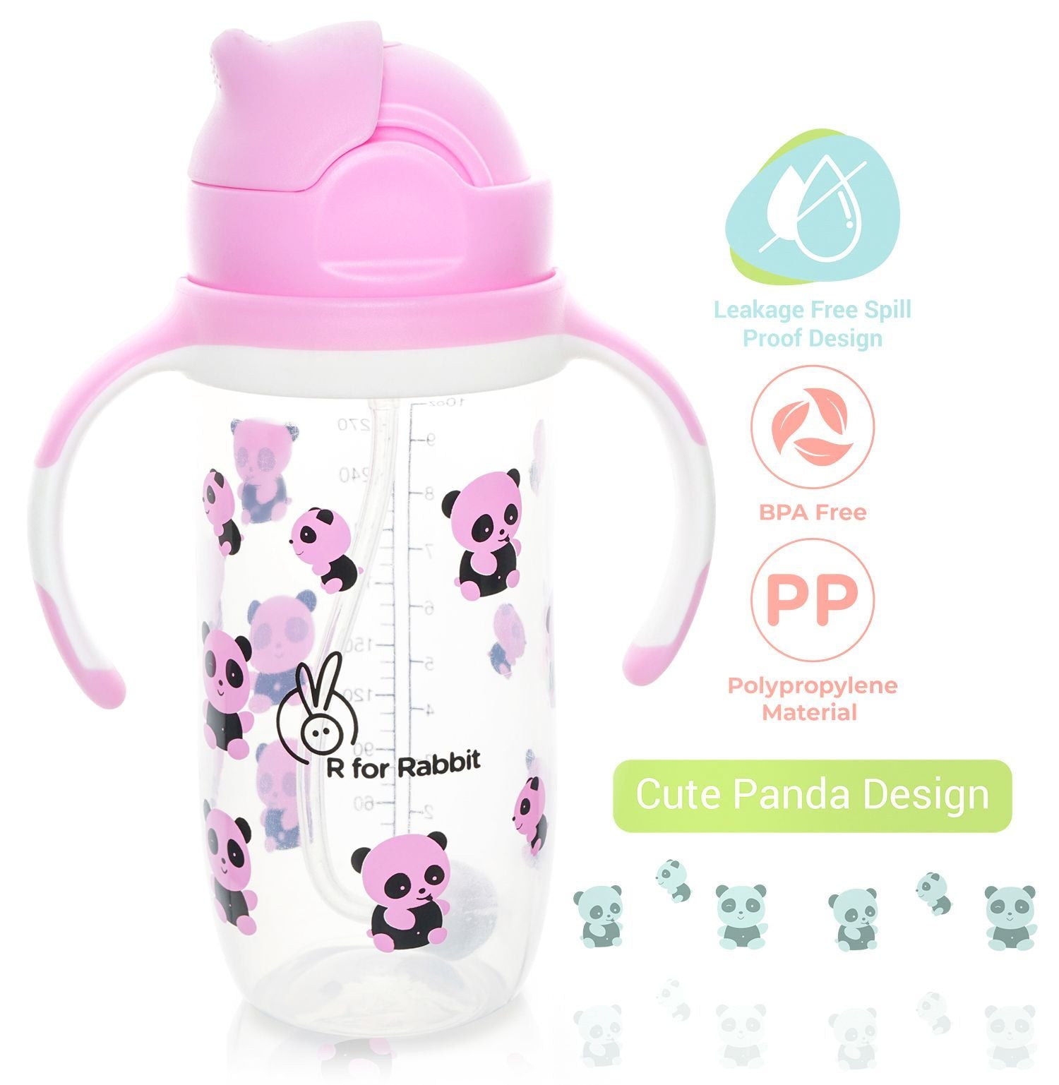 R for Rabbit Bubble Baby Sipper Bottle BPA Free Poly Propylene Material Purple