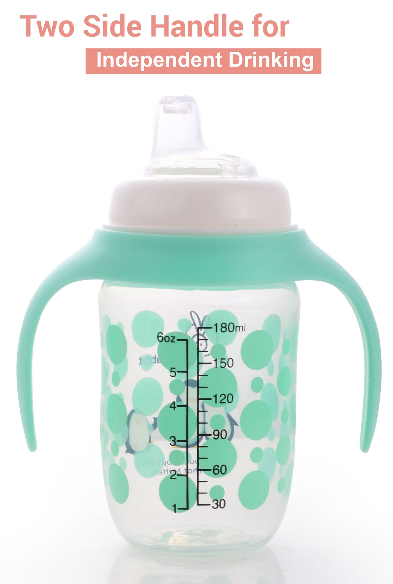 R for Rabbit Penguin Spout Cup Green