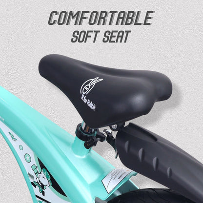 R for Rabbit Tiny Toes Jazz 14T Bicycle - Adjustable Structure, Seat & Handlebar, 90% Installed Lake Blue