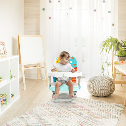 R  for Rabbit Candy Pop Booster Chair - 4 Level Height Adjustment, Light Weight, Travel Friendly Aqua Blue
