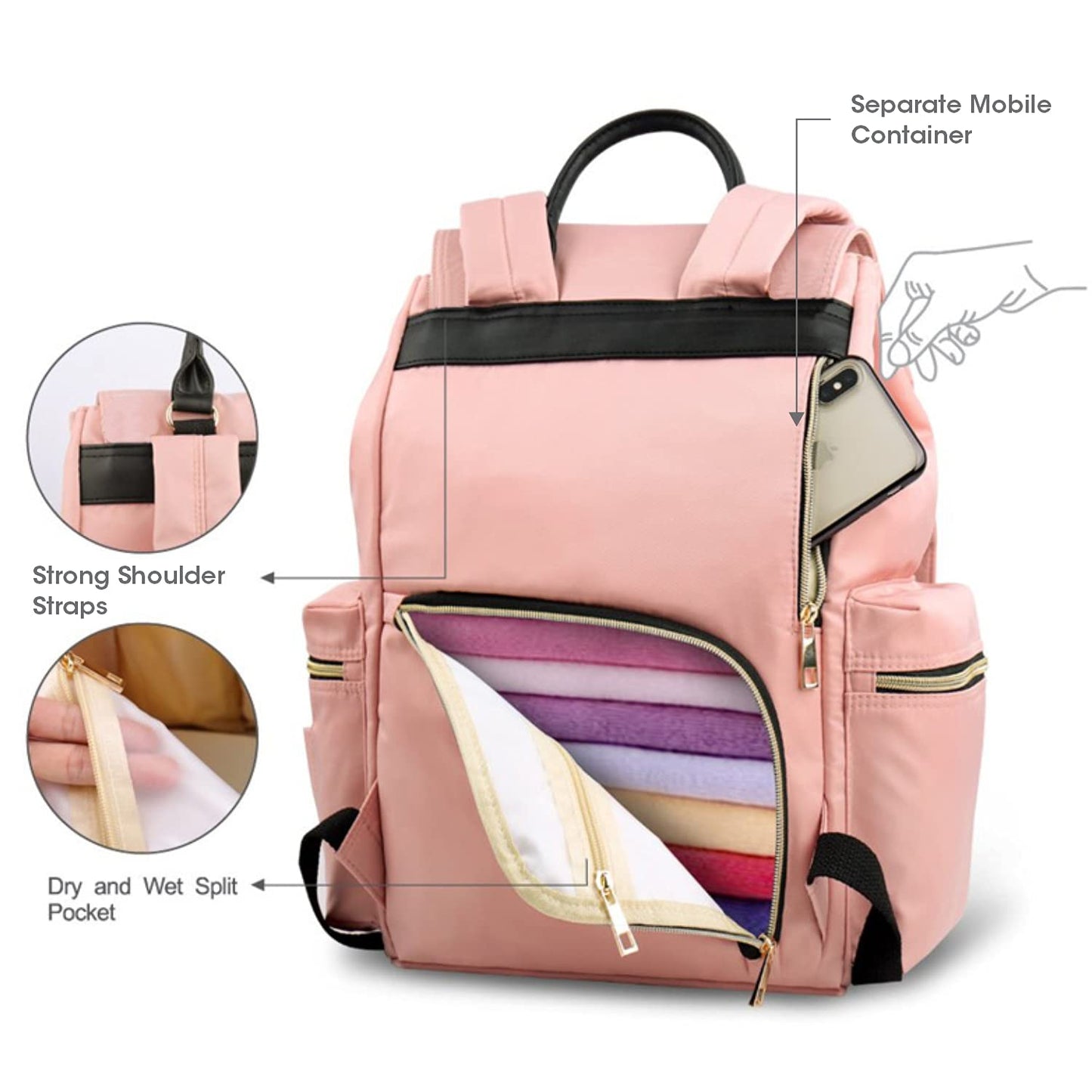 R for Rabbit Caramello Bliss Diaper Bag Pink