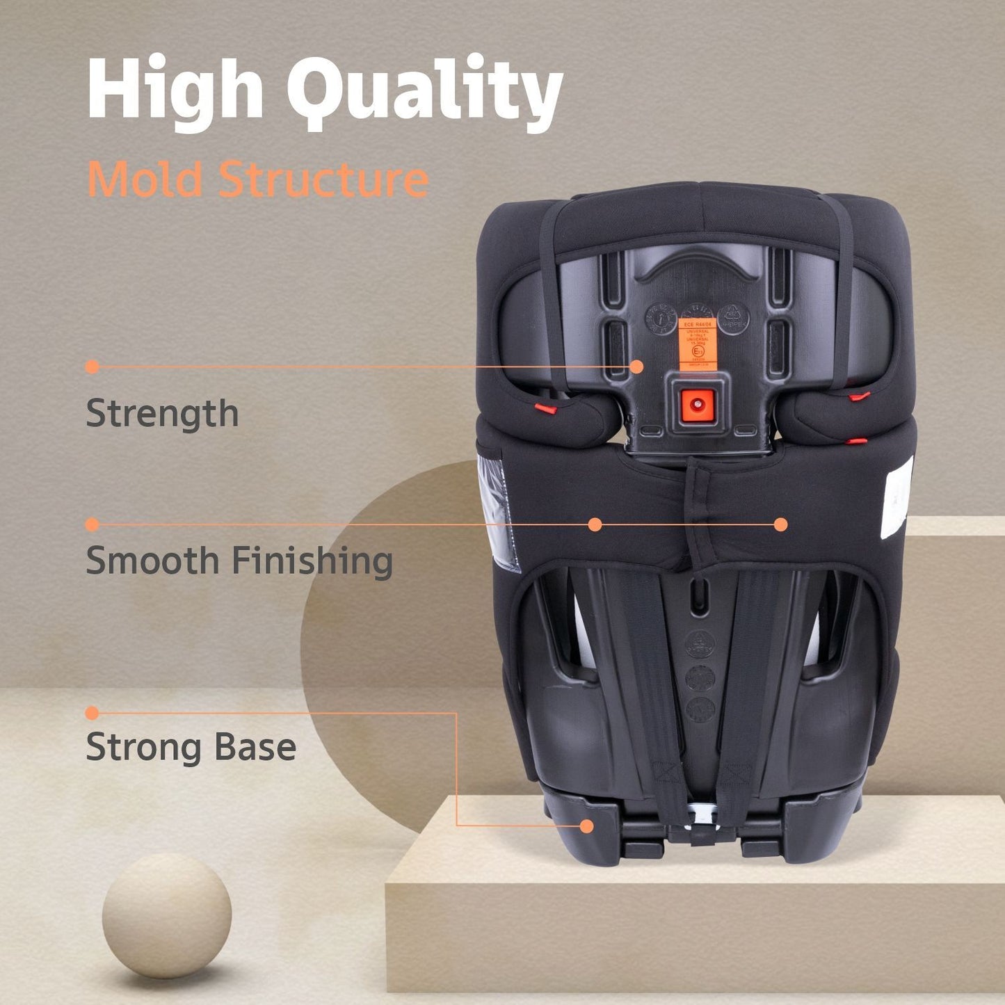R for Rabbit Jumping Jack Grand Car Seat for 0 to 12 Years Black Grey