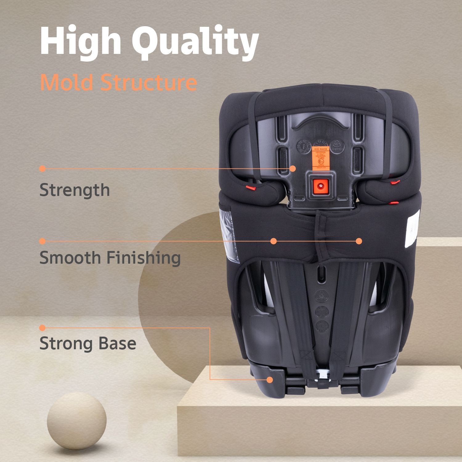 R for Rabbit Jumping Jack Grand Car Seat for 0 to 12 Years Black Grey