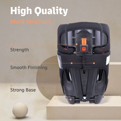 R for Rabbit Jumping Jack Grand Car Seat for 0 to 12 Years Black Grey