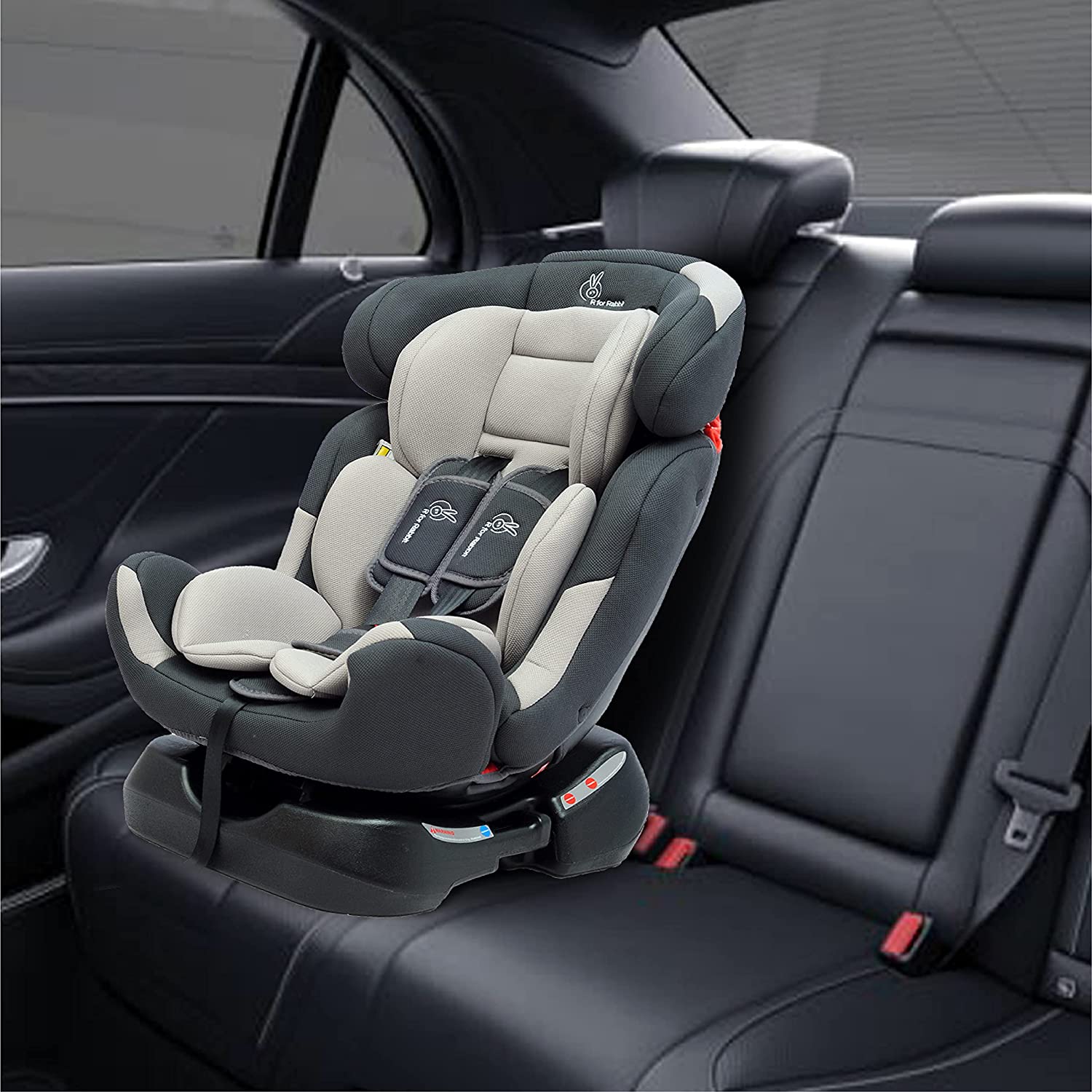 R for Rabbit Jack N Jill Grand Baby Car Seat For 0 To 7 Years Grey