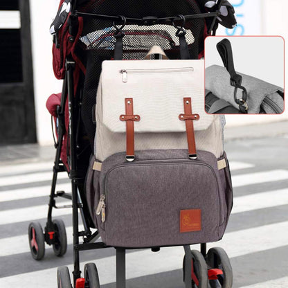 R for Rabbit Caramello Smart Diaper Bags For Mother With High-Quality Water-Resistant Material Beige Brown