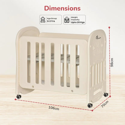 R for Rabbit Dream N Play Baby Cot 2-in-1 Multipurpose Converted From Cot into a Rocking Cot