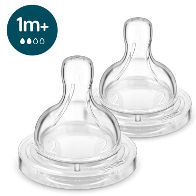 TEAT SLOW FLOW, 2 HOLES NORMAL [SCY762/02] [PHILIPS]