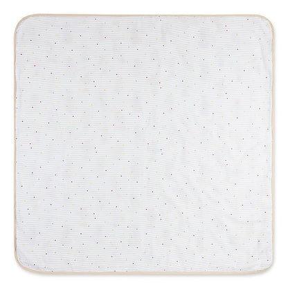 haus & kinder 100% Cotton Reversible Muslin Blanket For Newborn Baby Boy And Girl, Triple Layer Blanket 0-2 Years, Size- 120 Cm X 120 Cm (Jungle Party), Beige, 200 TC