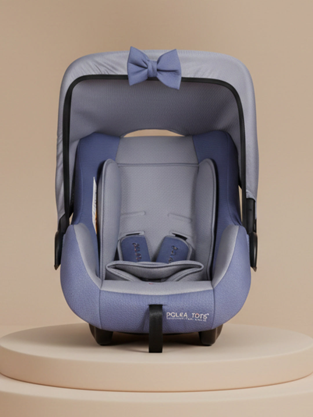 Polka Tots 5-In-1 Baby Car Seat Carry Cot With Canopy Feeding Seat 0 To 15 Months - Blue